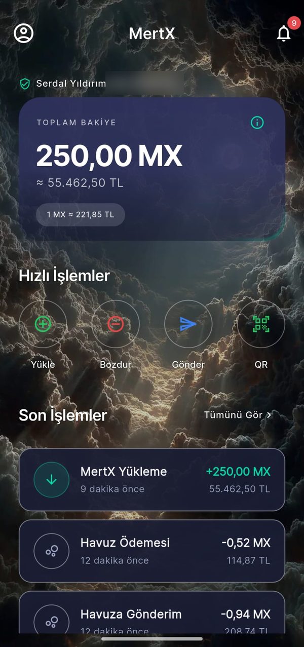 Arka plan temalı ana ekran