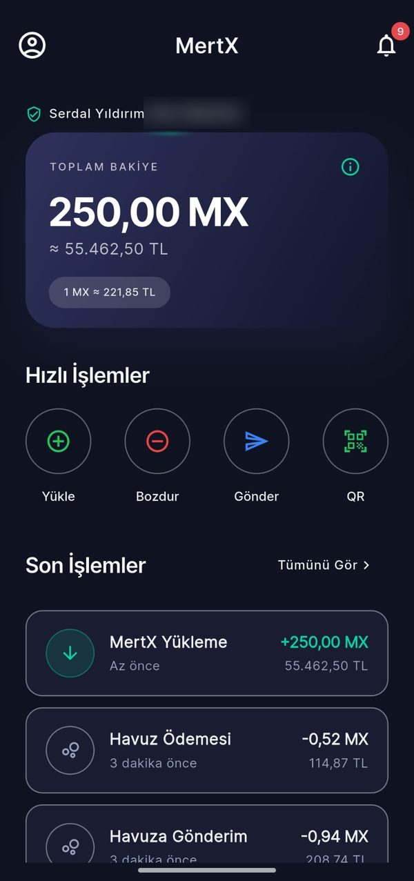 MertX ana ekran